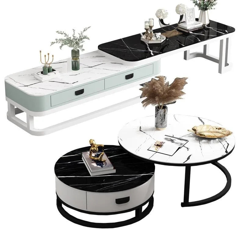 Frame Aesthetic Coffee Table Round Unique Floor Display Coffee Table Round Big Mesa Centro Salon Furniture Accessories
