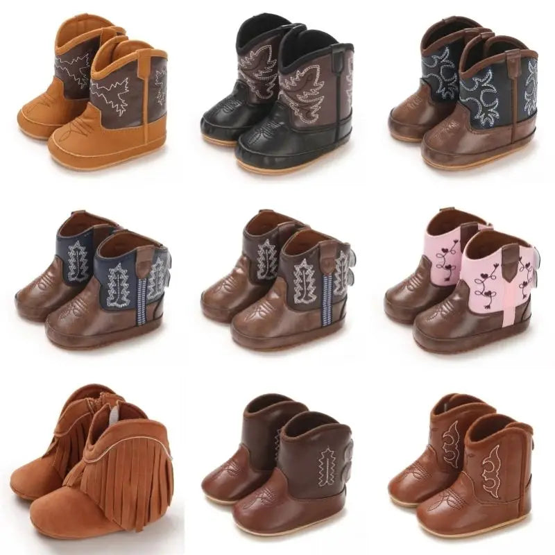 Newborn Baby Boots 0 12 Months Winter Denim First Walkers Boys Girls Warm Casual Western Style