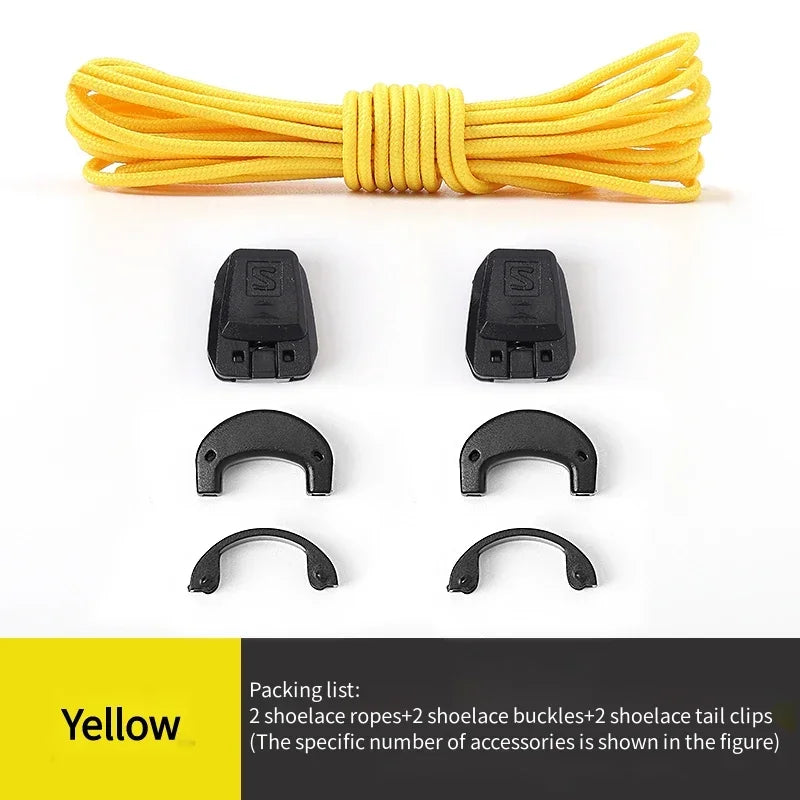 Fashion No Tie Shoelaces Outdoor Running Sneakers Laces Round Tennis Shoe Laces Without Ties Adult Kids Shoelace Shoes Accesorie