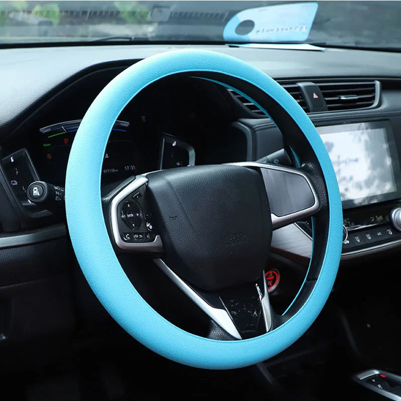 Silicone Steering Wheel Cover Ultra-thin Anti-slip Steering Wheel Cover Soft Silicone Accessories Universal Steering Wheel Cover