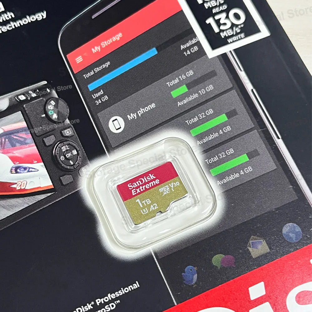 Sandisk Extreme micro Memory Card A2 U3 UHS-I Flash Cards USB3.0 4K micro SD Card for Camera GoPro DJI Nintendo Trans Flash Card
