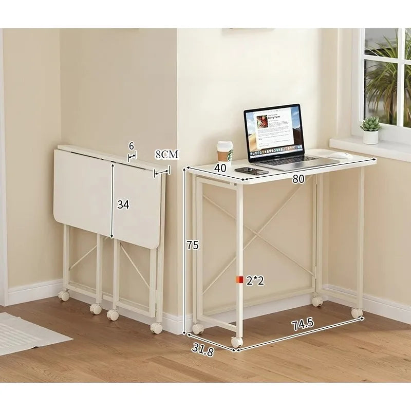 Folding computer desk desk removable table home student study table bedroom bedside table writing table desk