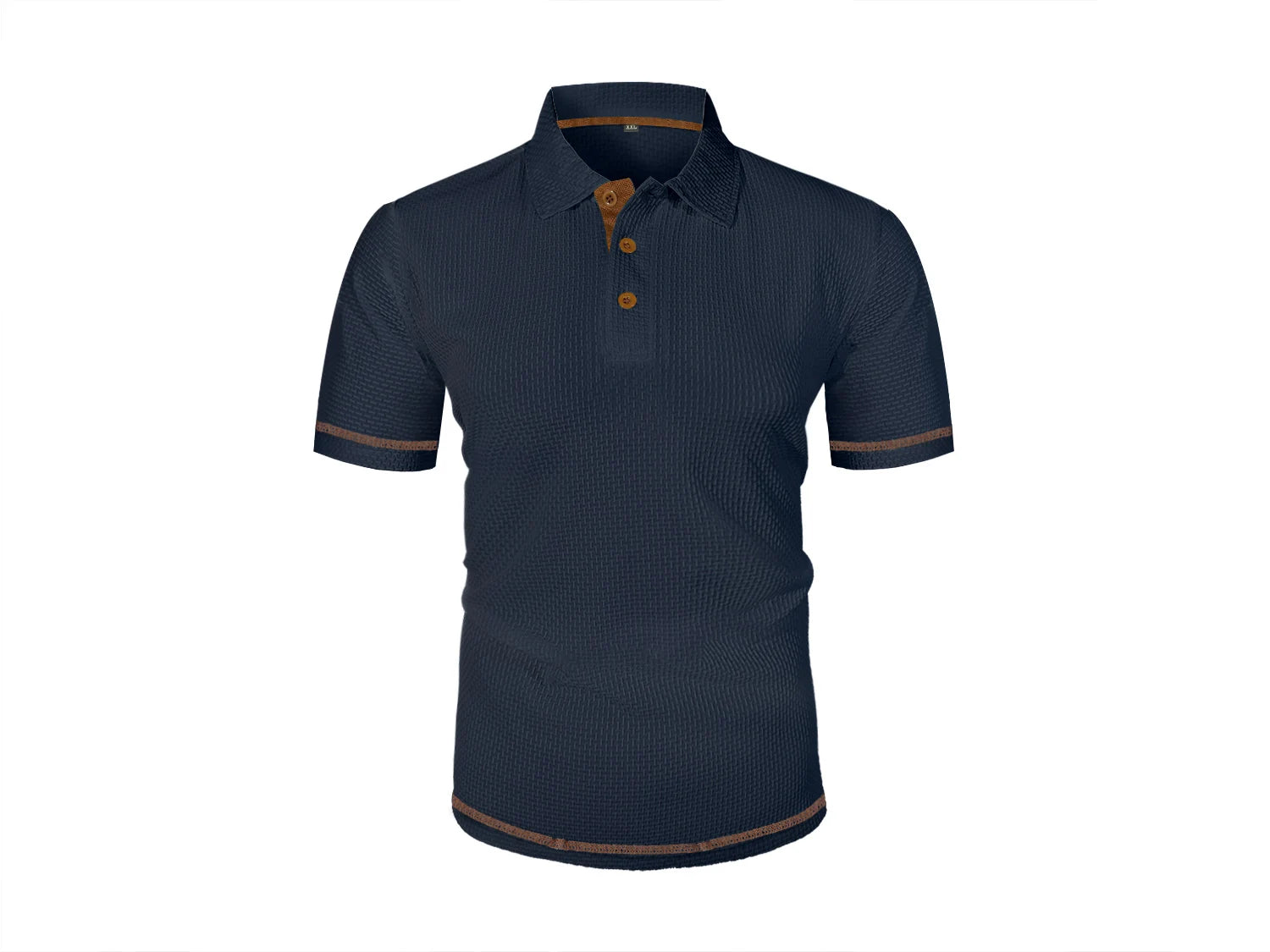 Summer ice silk lapel men's short-sleeved T-shirt men's clothing top