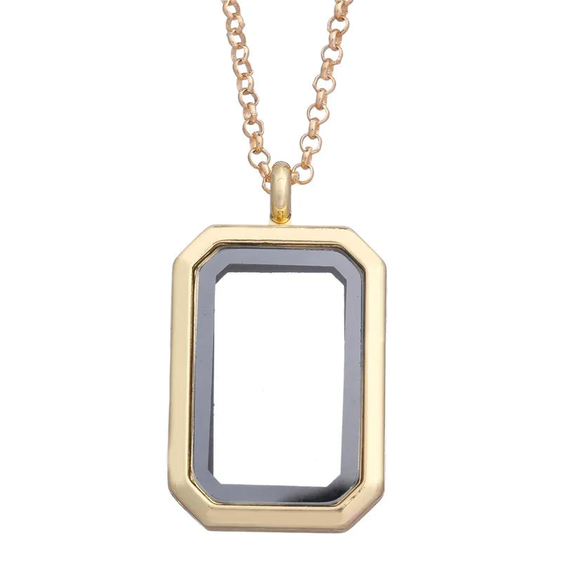 1Pc Trendy Sweet Love Glass Reliquary Photo Locket Pendant Necklaces Goth Heart Cremation Ashes Urn Relicario Collares Jewelry