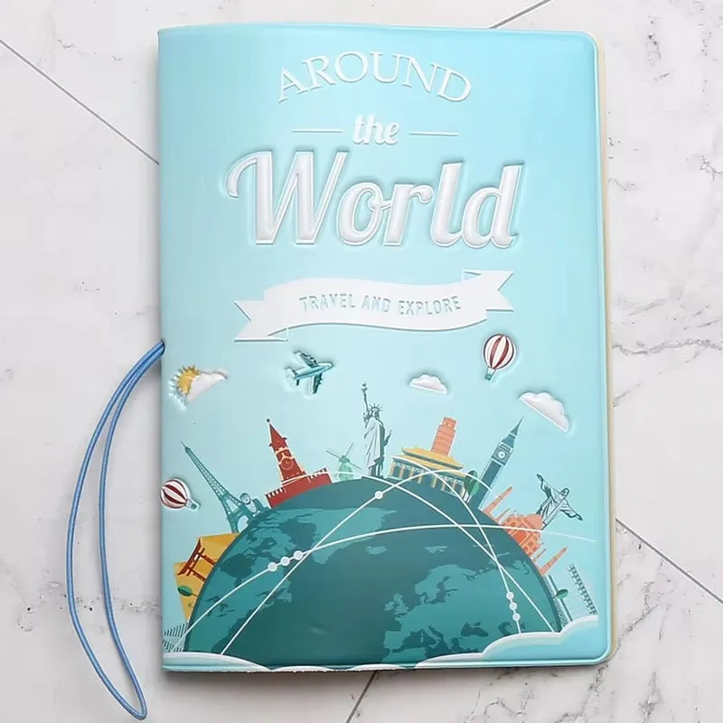 Fashion Emboss Women's Passport Cover Print Girls Boys ID Card Holder Travel Ticket Passport Case Drop Shipping