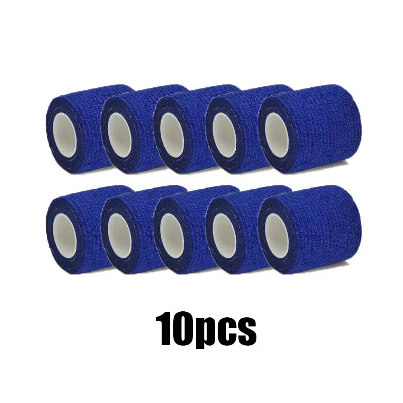 6/10/12pcs First Aid Self Adhesive Cohesive Elasticity Bandages Sports Tape For Wrist Ankle Sprains & Swelling Tattoo Cover