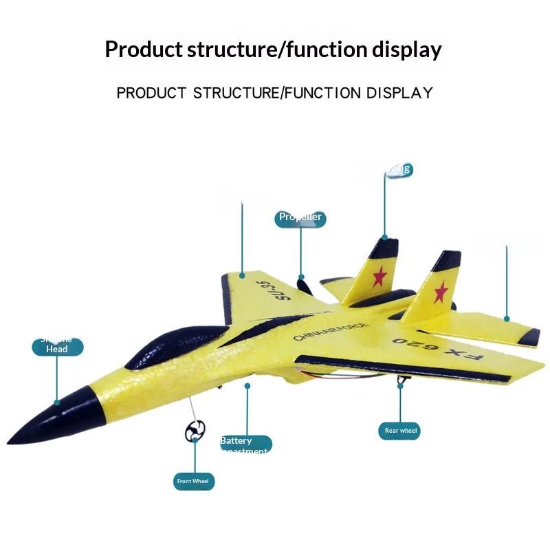 Remote Control Airplane 2.4G Remote Control Fighter Hobby Plane Glider Airplane EPP Foam Toys RC Plane Kids Gift