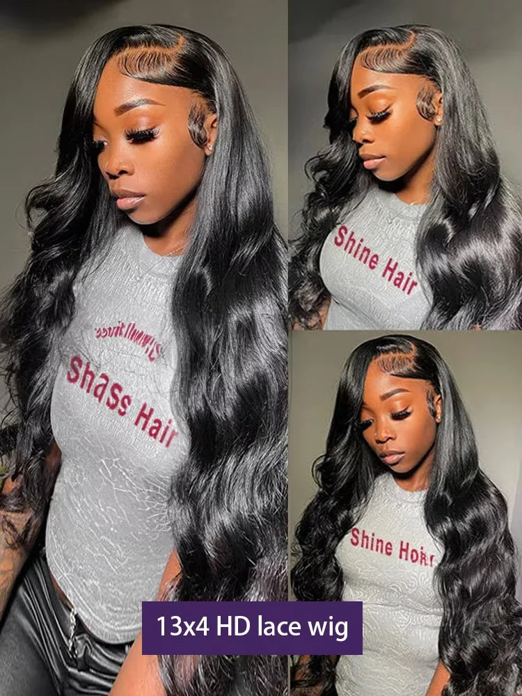 250 Density 30 32 Inch Raw Burmese Body Wave 13x6 Hd Lace Front Human Hair Wigs Pre plucked Glueles Lace Frontal Wig Black Women