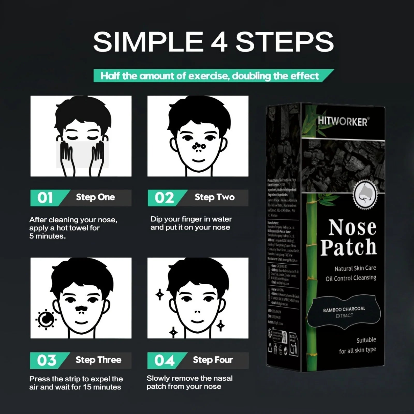 Alcohol-Free Nose Cleaning Patches – Gentle Nose Strips for Pore Cleansing, Exfoliating & Oil Control, Fragrance-Free Non-Irrita