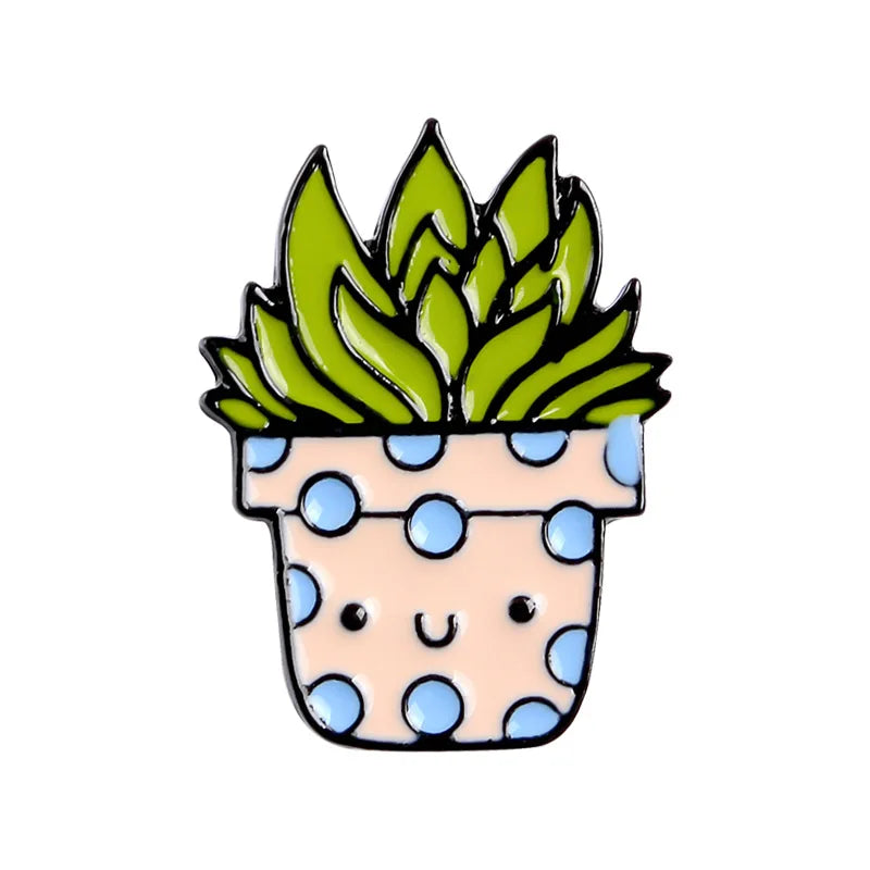 Cactus cactus balls succulent Enamel Pin Brooch Cartoon Women Men Denim Jackets Lapel Pins Backpack Badges Kids Fashion Jewelry