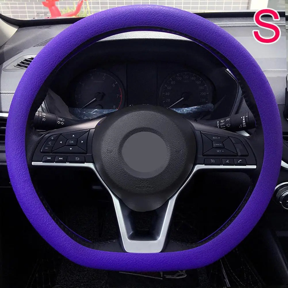 19 Color Car Silicone Steering Wheel Cover For Summer Fashion Sweat Absorbent Non-slip Handle Cover General DIY Parts
