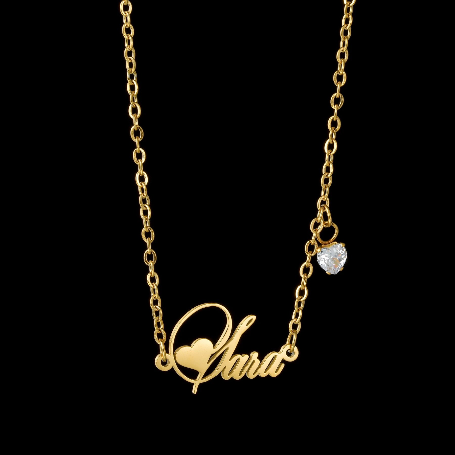 Atoztide Personalized Custom Name Necklaces for Women Stainless Steel Wave Chain Collares Pendant Mother Kids Jewelry Gift