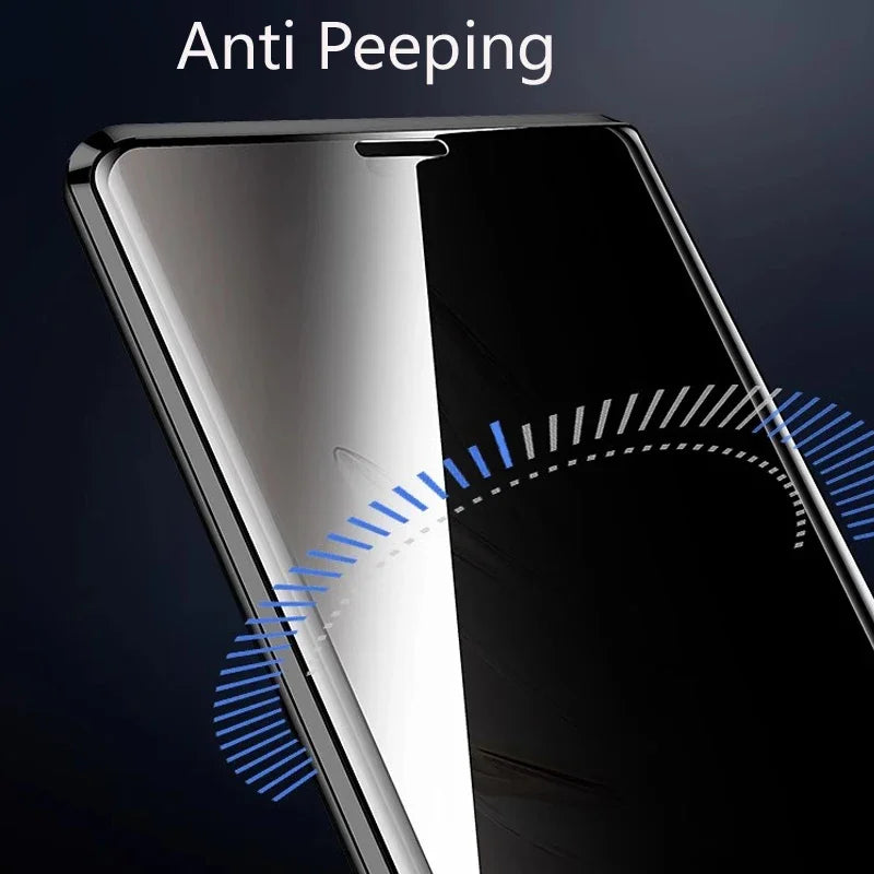 Protect Anti Peeping Privacy Double Sided Tempered Glass Phone Case For Redmi Note 12 13 14 Pro Plus 5G Metal Magnetic Cover