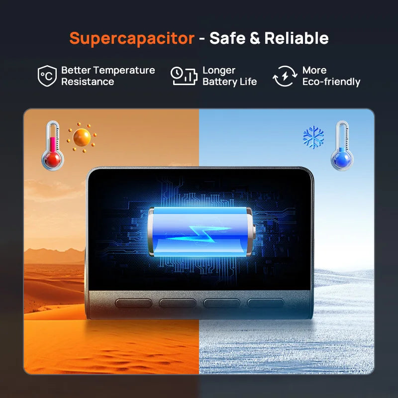 70mai 4K Dash Cam A800SE Upgraded Version of 70mai A800S Voice Control Supercapatior GPS ADAS Car DVR 70mai A800SE UHD Wifi 6