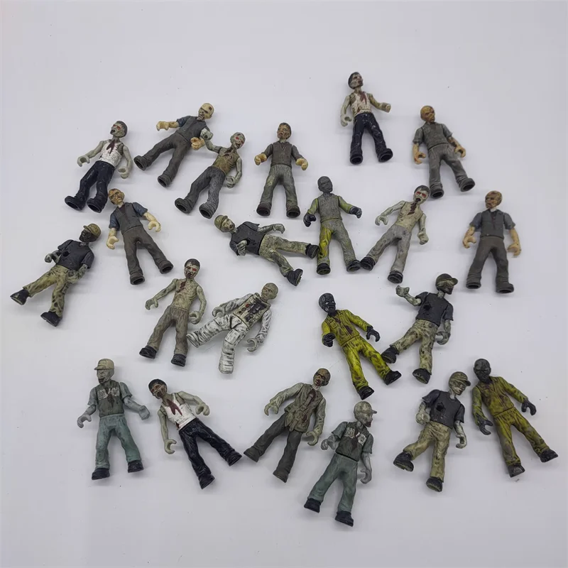 5pcs no repeat 5-6cm walking zombie action Figures Dolls PVC kids collection model toy