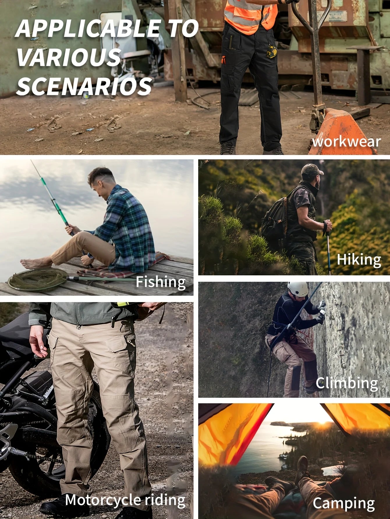 Men's Tactical Cargo Pants 6XL Plus Size Outdoor Casual Sports Pant Hiking Fishing Waterproof Multi-pocket Men Trousers
