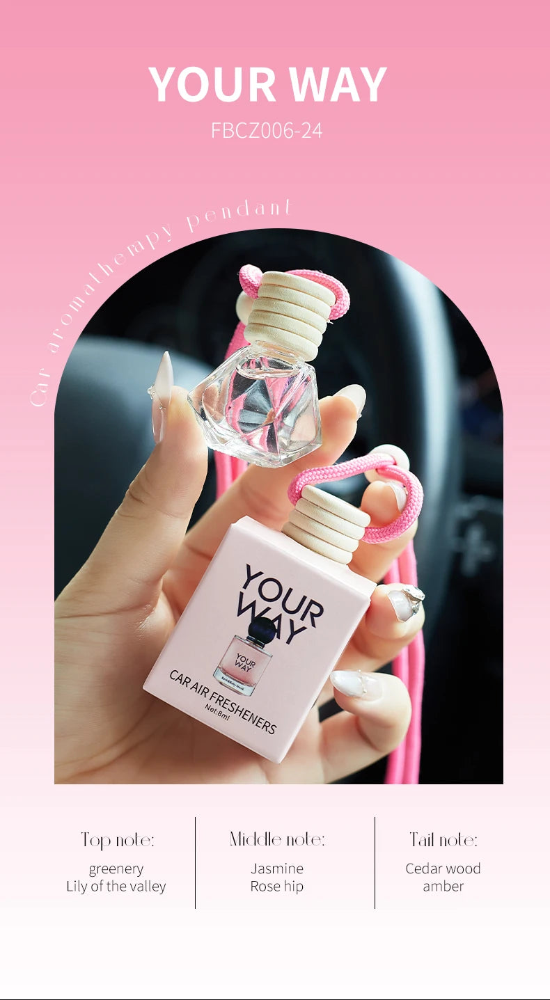 Perfume bottle car perfume, long-term car air freshener, car perfume used for car interior accessories, keep charming and fresh