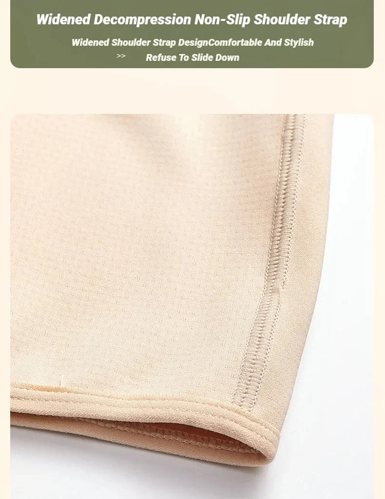 Women Breathable Chest Breast Binder Side Buckle Short Vest Tops Underwear Tank Wireless Wrap Bandages Flat Seamless