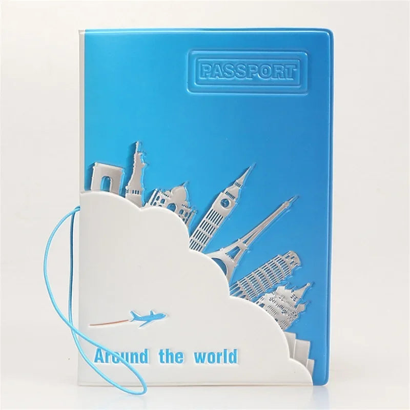Fashion Emboss Women's Passport Cover Print Girls Boys ID Card Holder Travel Ticket Passport Case Drop Shipping