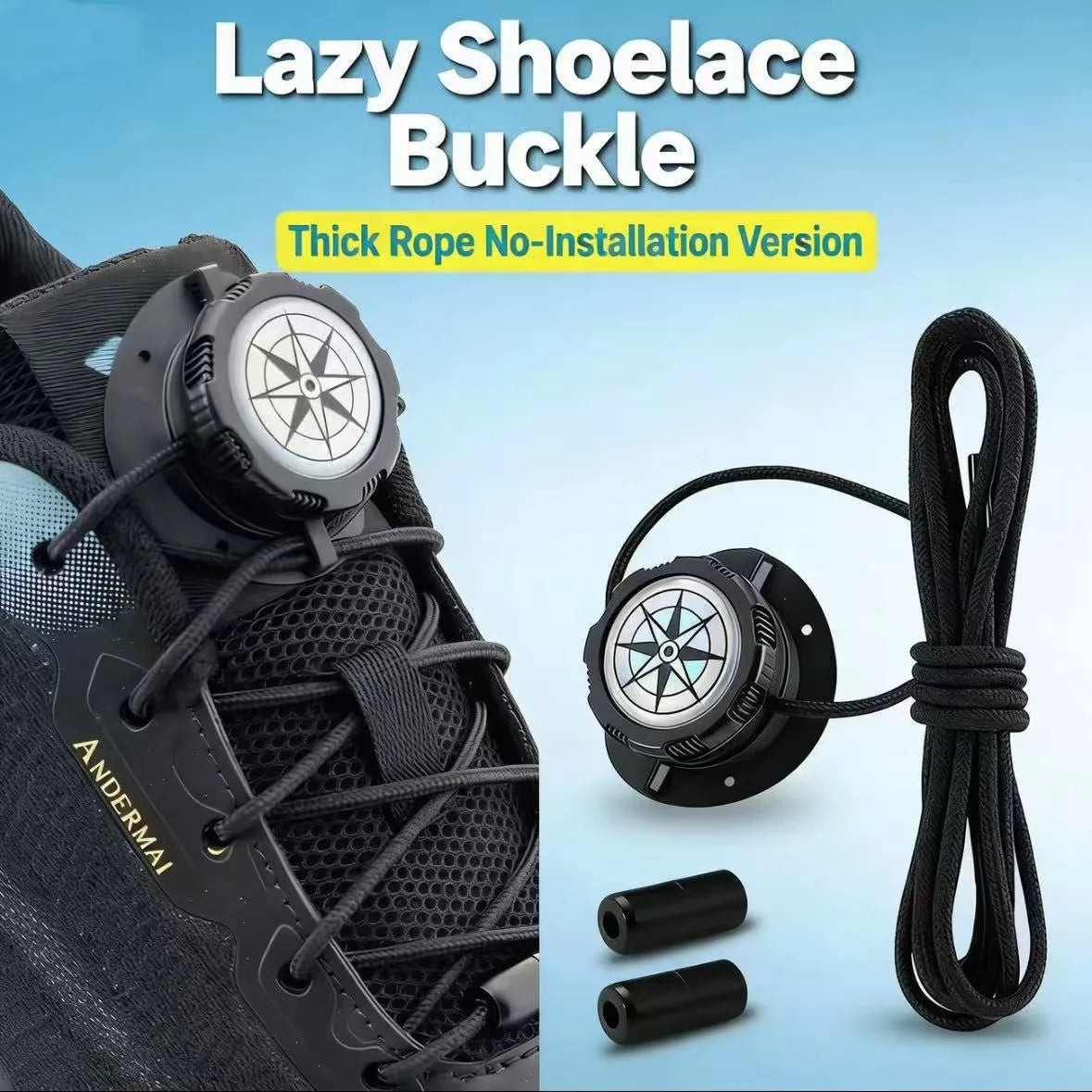 1 Pair of Sports Shoe Laces, Lace-free Swivel Buckle for Men and Women, Casual Lazy Shoes, Lace Accessories, Sports Shoe Laces