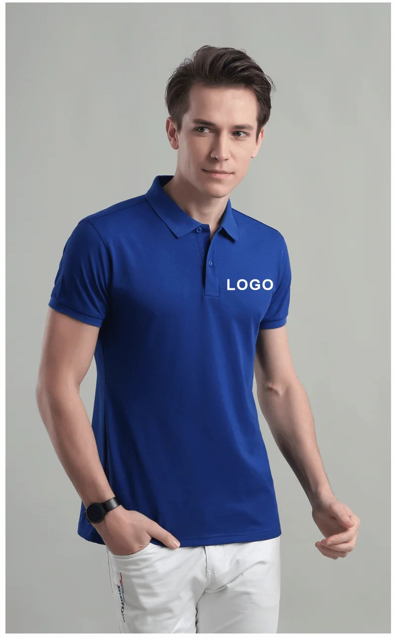 Customized Logo Breathable Polo Shirt Casual Company Group Clothing Lapel Short Sleeve Polo Shirts Work Clothes Print Embroidery