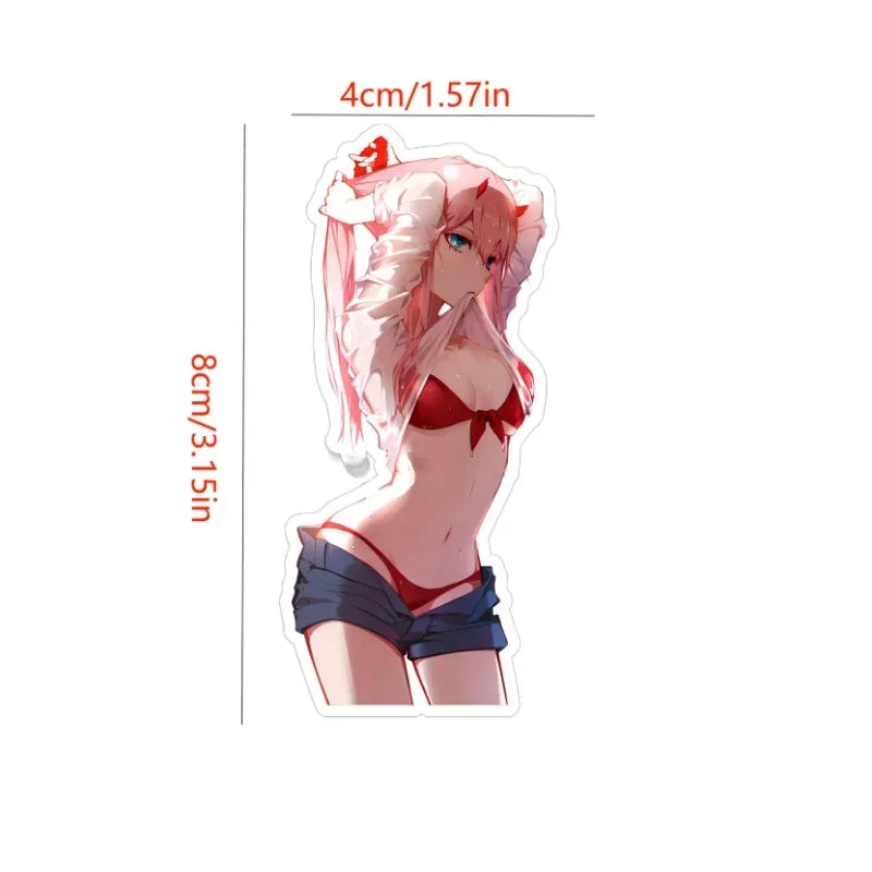 1PC Shaped JDM Sexy Female Aromatherapy Tablets Car Air Freshener, Hanging Air Freshener Perfume Scented Rearview Mirror Pendant