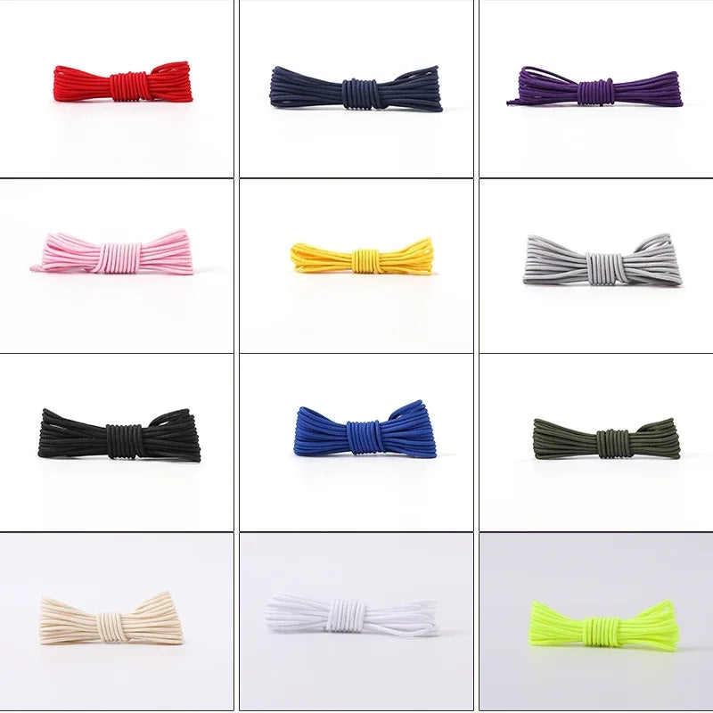 Fashion No Tie Shoelaces Outdoor Running Sneakers Laces Round Tennis Shoe Laces Without Ties Adult Kids Shoelace Shoes Accesorie