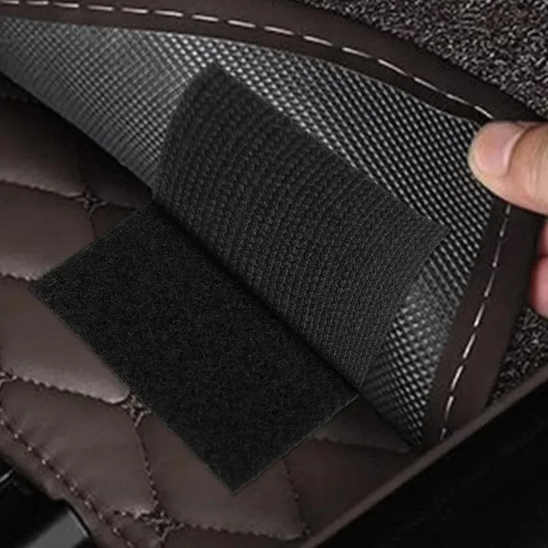 Car Floor Mat Fixed Patches Self Adhesive Hook and Loop Fastener Tape Double Sided Sewable Stickers for Car Carpet Dashboard DIY
