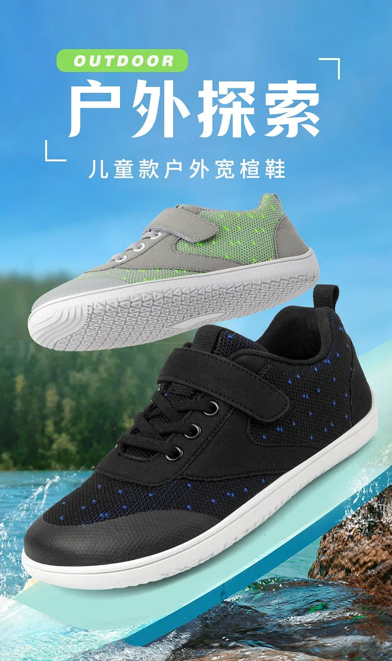 Little Big Kid Wide Barefoot Shoes Boys Girls Minimalist Sneakers Lightweight Non Slip Narutal Children Walking Shoes Skate Flat