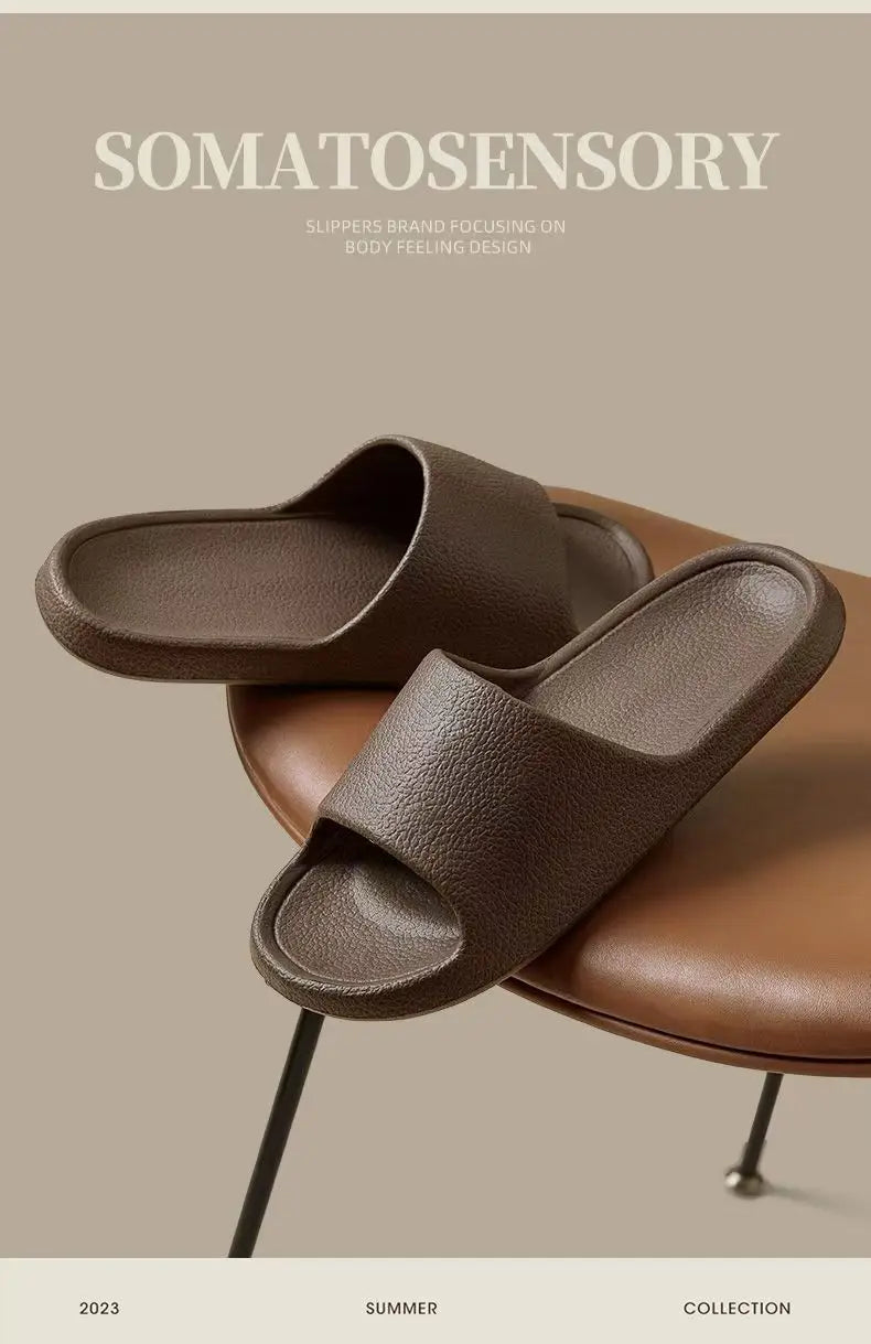 Fashion Women Slippers Summer Flat Lightweight EVA Home Bathroom Slippers Comfort Massage Couples Indoor Slides Shower Shoes