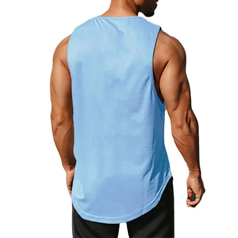Summer Tank Top Mens Gym Fitness Training Clothing Quick Dry Silm Fit Bodybuilding Sleeveless Shirts Men Fashion Basketball Vest