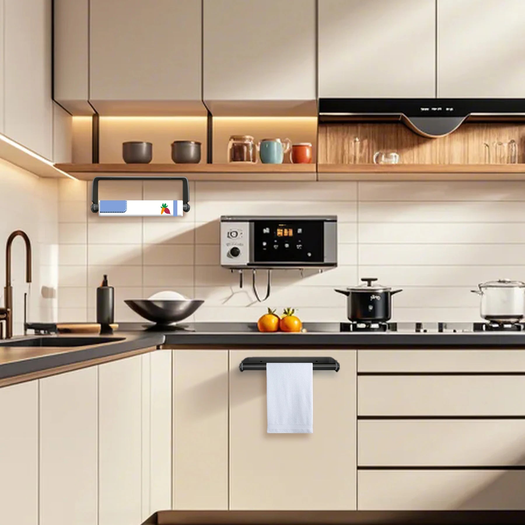 Stainless Steel Kitchen Paper Holder Plastic Wrap Holder Kitchen Accessories Kitchen Paper Dispenser Kitchen Supplies