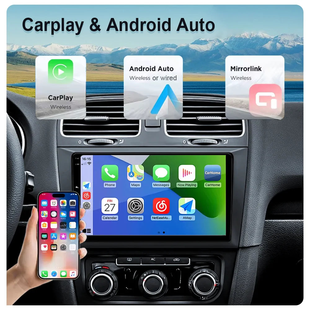 Android 16 For LADA Granta Sport 2011 - 2018 2K QLED Android Car Radio Multimedia Video Player GPS Stereo CarPlay 4G Head Unit