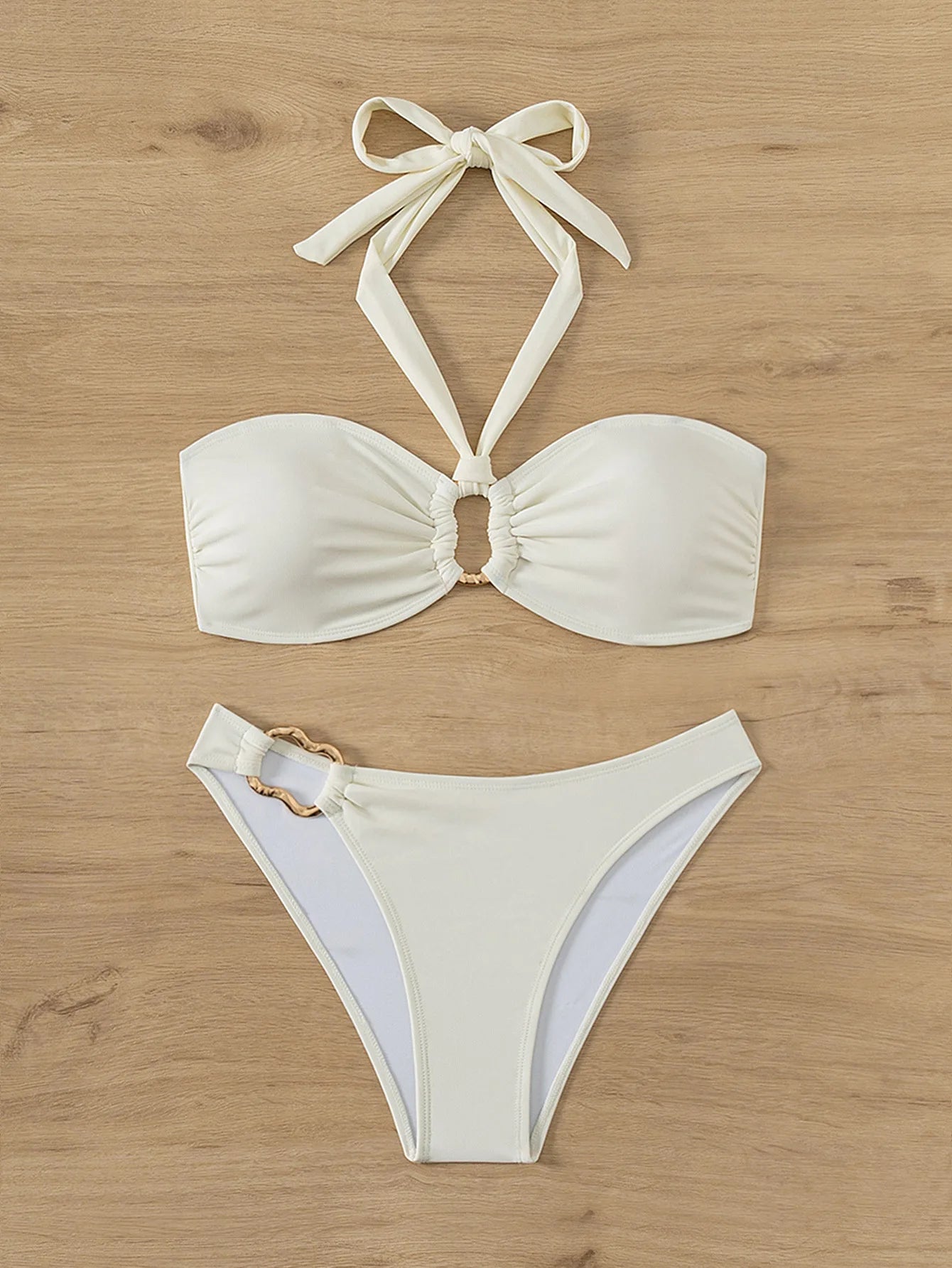 "2026 Sexy Bandeau Push-Up Bikini Set - Brazilian Thong Swimwear for Women"