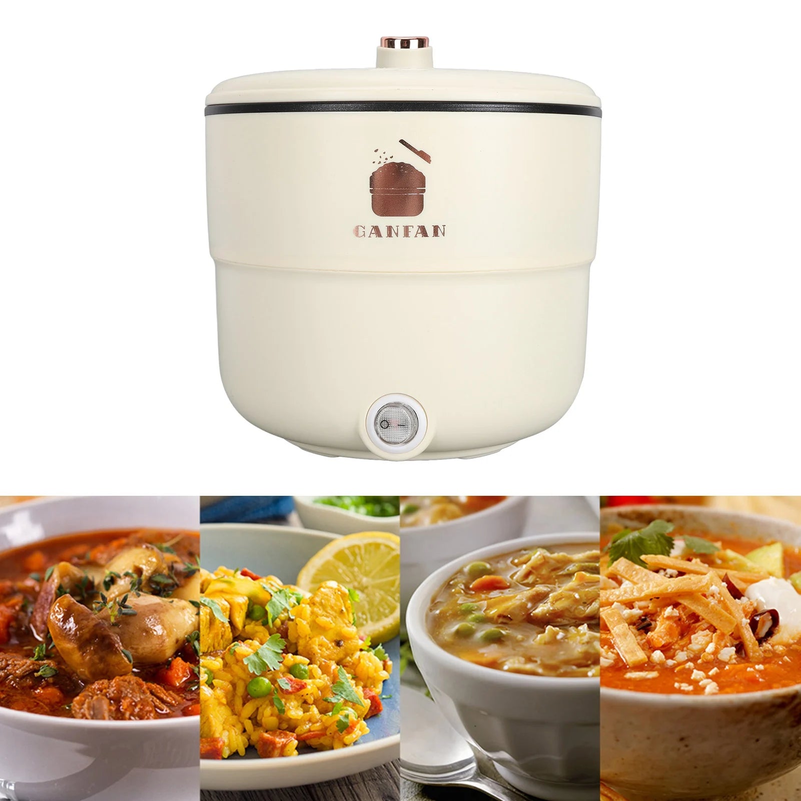 Electric Rice Cooker 1.8L Multifunctional Rice Cooker Maker Double Layers Anti Stick Coating Anti Scald  for Noodles