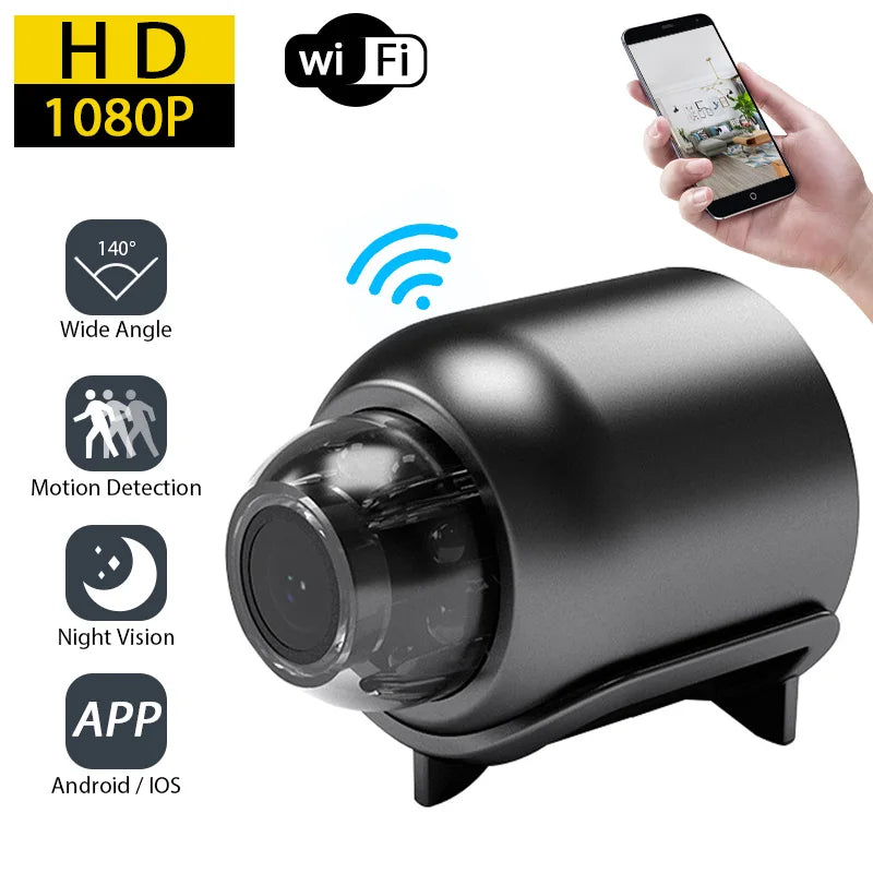 Mini Camera 1080P Clear Night Vision Lightweight Portable Premium Cams Motion Detection Wireless Surveillance Protection Camera
