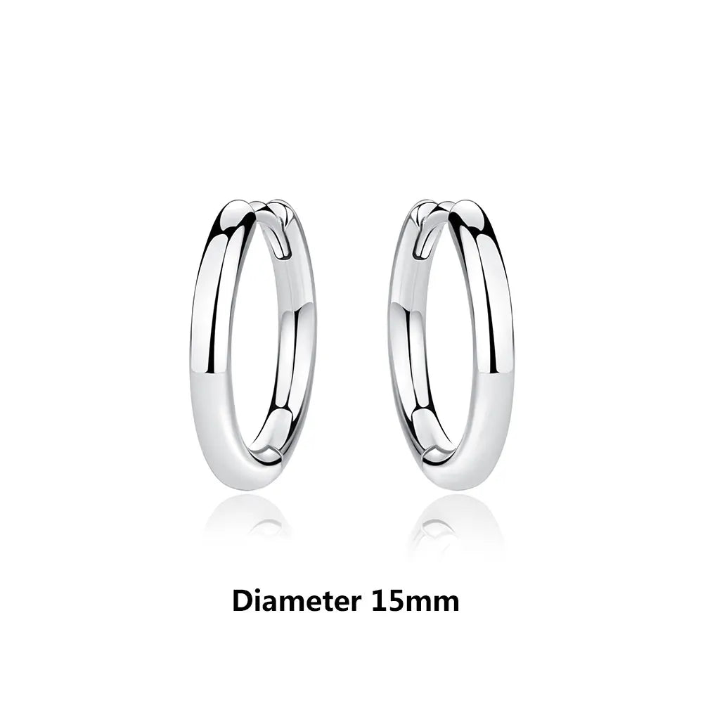 New 2026 Original 925 Sterling Silver Earrings For Women Piercing Hoop Love Heart Earings Rose Gold Wedding Gift Luxury Jewelry