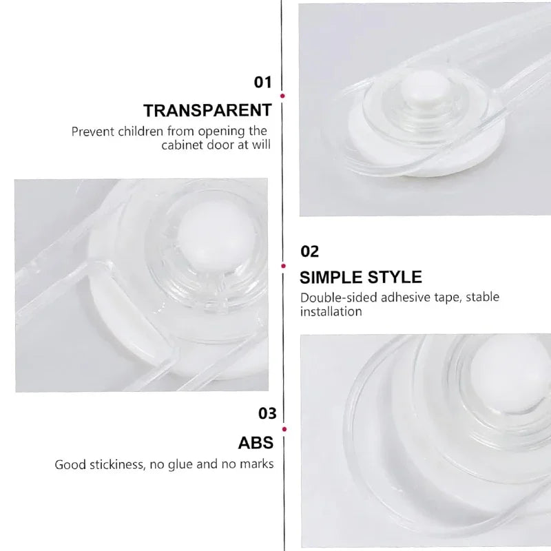 Multi-functional Child Safety Lock Transparent Anti-Opening Soft Strap Drawer & Refrigerator Lock for Home Security