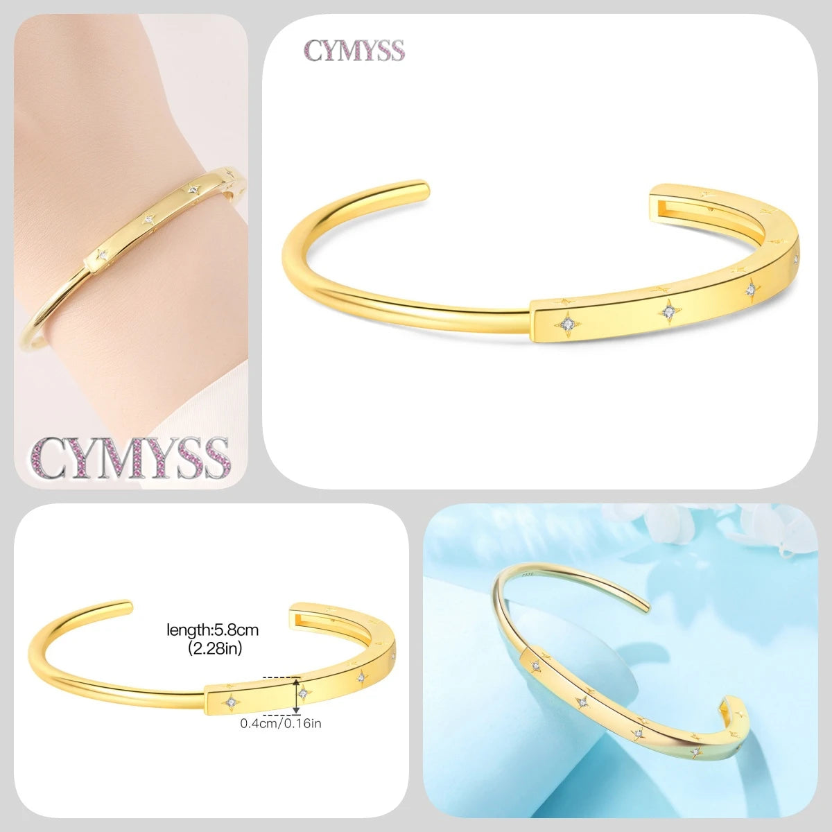Original 925 Sterling Silver Zirconia Tennis Chain Bracelet for Women Adjustable Gold Color Hot Sale Ideal Birthday Party Gifts