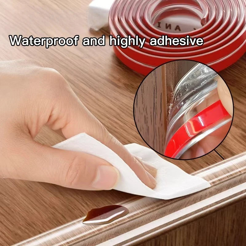 1/2/3M Table Edge Guard Furniture Corner Protector Strip Self Adhesive Transparent Kids Collision Proof Soft Bumper Baby Safety