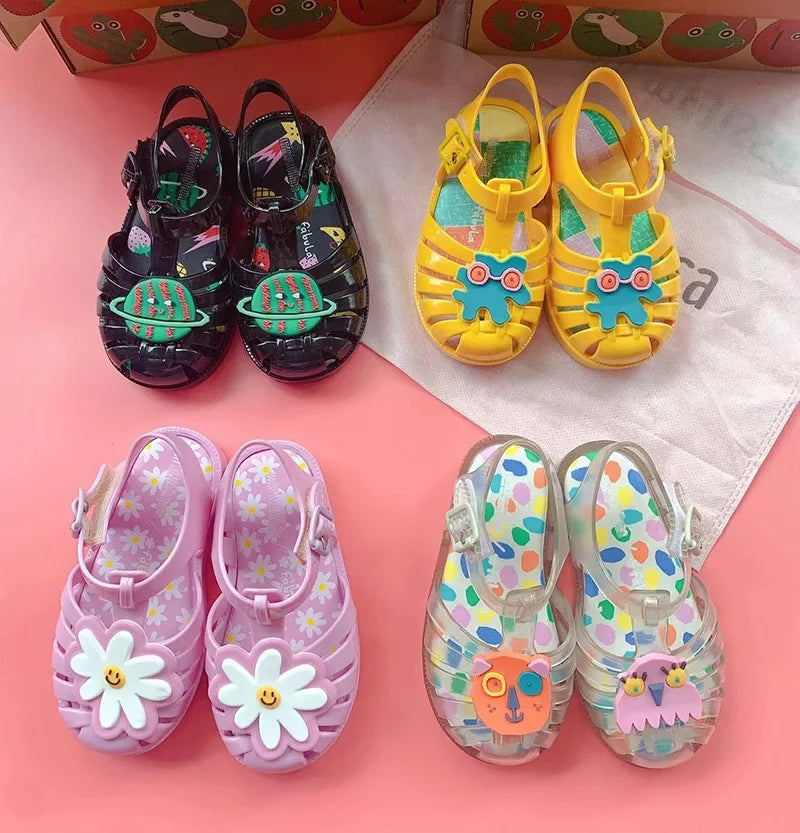New Arrival 2025 Mini Melissa Children Sandals Hot Sale Kids Beach Shoes Big Girl and Boy Fashion Jelly Shoes