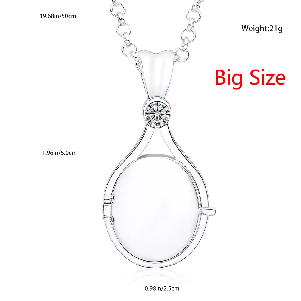 H2O Locket Pendant Necklace Mermaid Silver Color with Crystal Just Add Water Necklaces TV Movies Jewelry for Women Girls