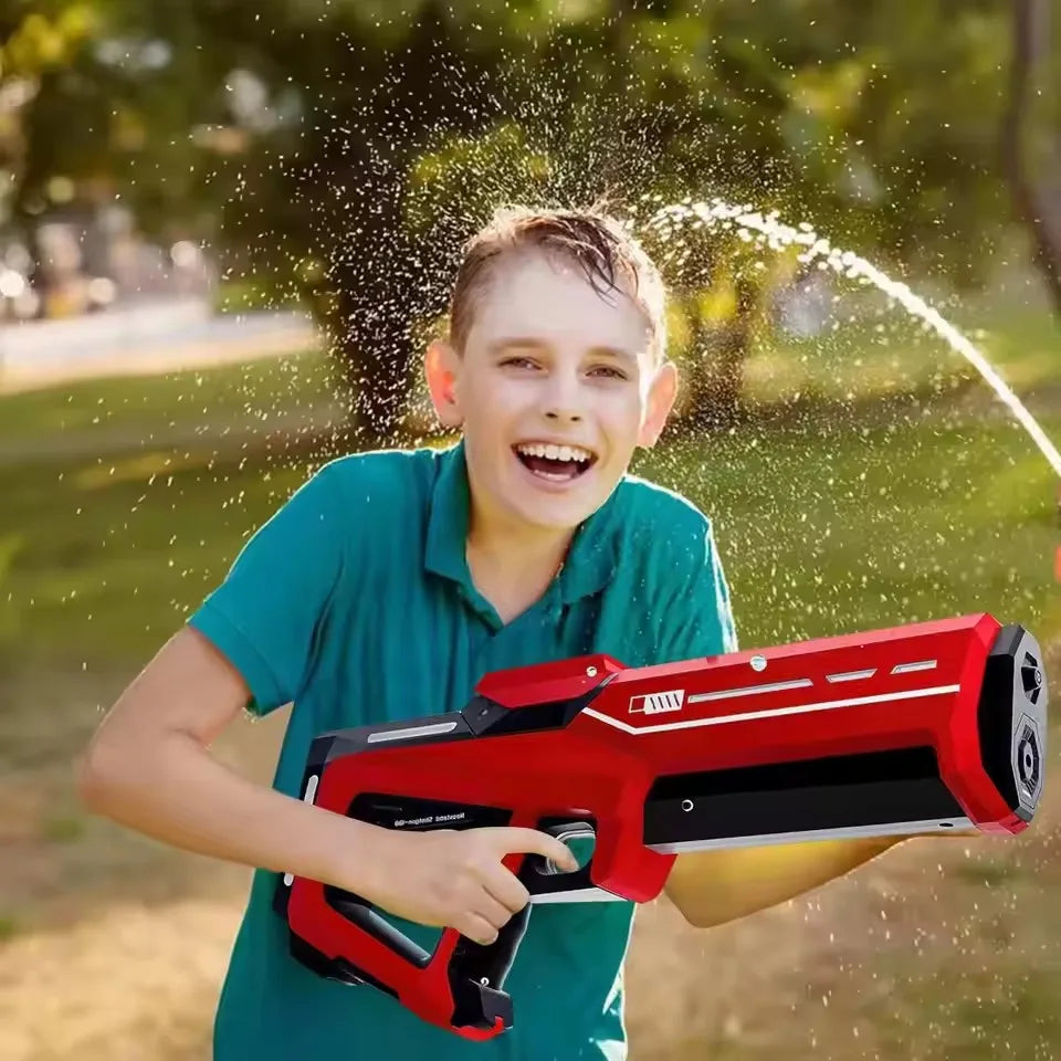 Electric Water Blaster Gun Children Automatic Water Pistol WaterGun with Led Light Summer Outdoor Game Party Toy for Adults Kids