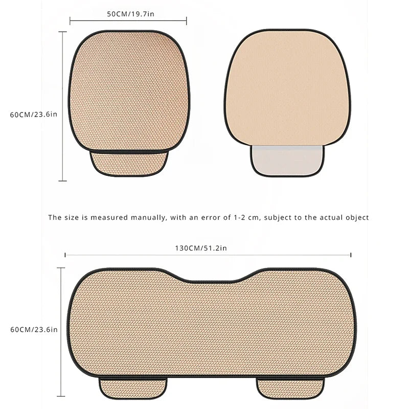 Breathable Ice Silk Car Seat Cushion Non-slip and Wear-resistant  Car Seat Cover, Square / Long / 3-Piece Set Available