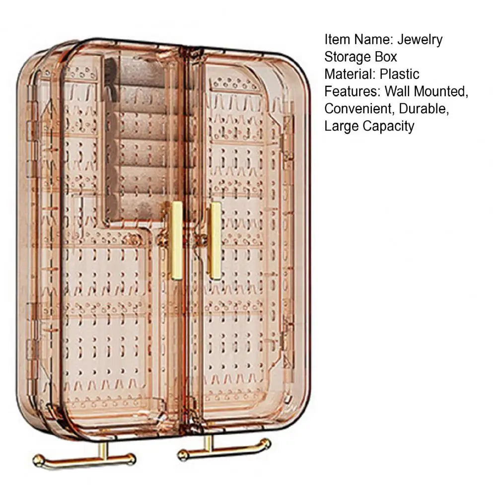 Jewelry Storage Box Jewelry Accessories Shelf Transparent Wall Mounted Jewelry Organizer Earrings Necklaces Rings Display Stand