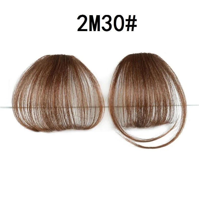 WIGSIN Synthetic Clip In Air Bangs Hair Extensions Short Straight Hairpiece Wig For Women Daily Use Hair Accessories