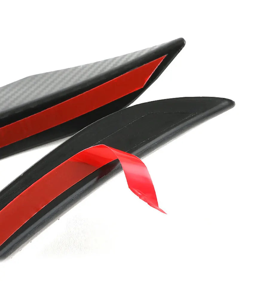 BLALION  6pcs Universal Front Bumper Lip Decoration Diffuser Splitter Fins Body Spoiler Canards Valence Chin Car Tuning Canard