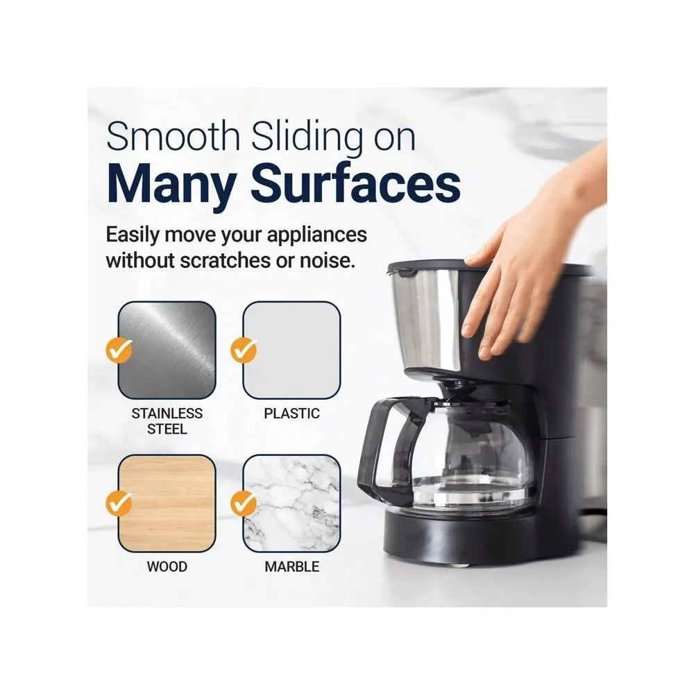 16/24Pcs Self-Adhesive Small Kitchen Appliance Slider , Easy to Move & Space Saving Kitchen Accessories