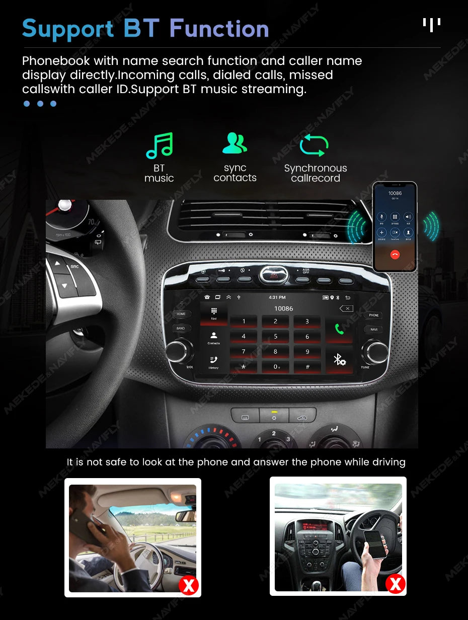 6.2 inch Carplay Android Auto Car Radio For Fiat Linea Punto EVO line 2012-2015 Multimedia Video Player GPS Stereo Head Unit RDS