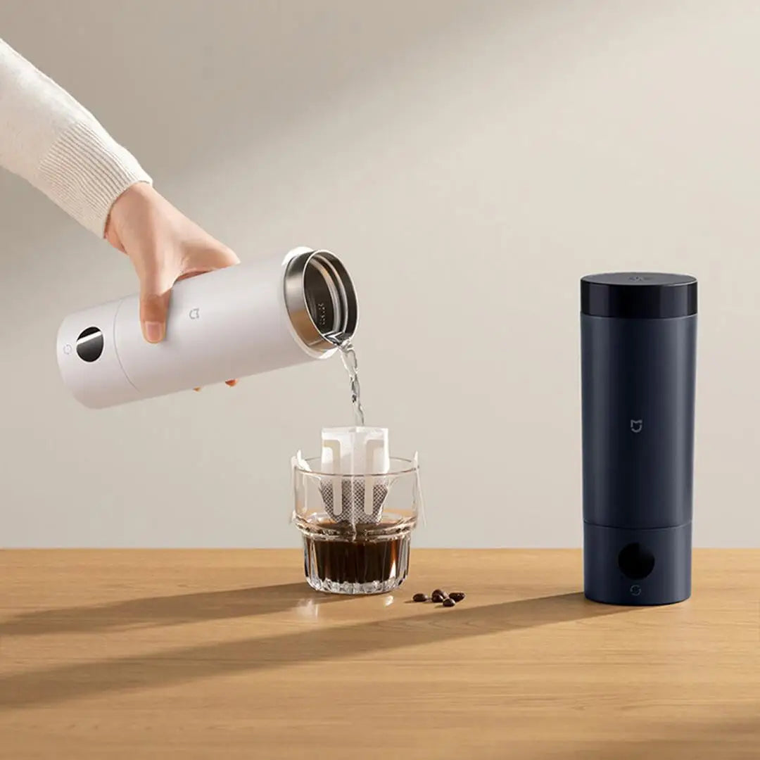 XIAOMI Mijia Portable Electric Kettle 2, 350ml Travel Water Boiler & Insulate Cup 2 in 1, 6 Temperature, 300W for Hotel Dorm